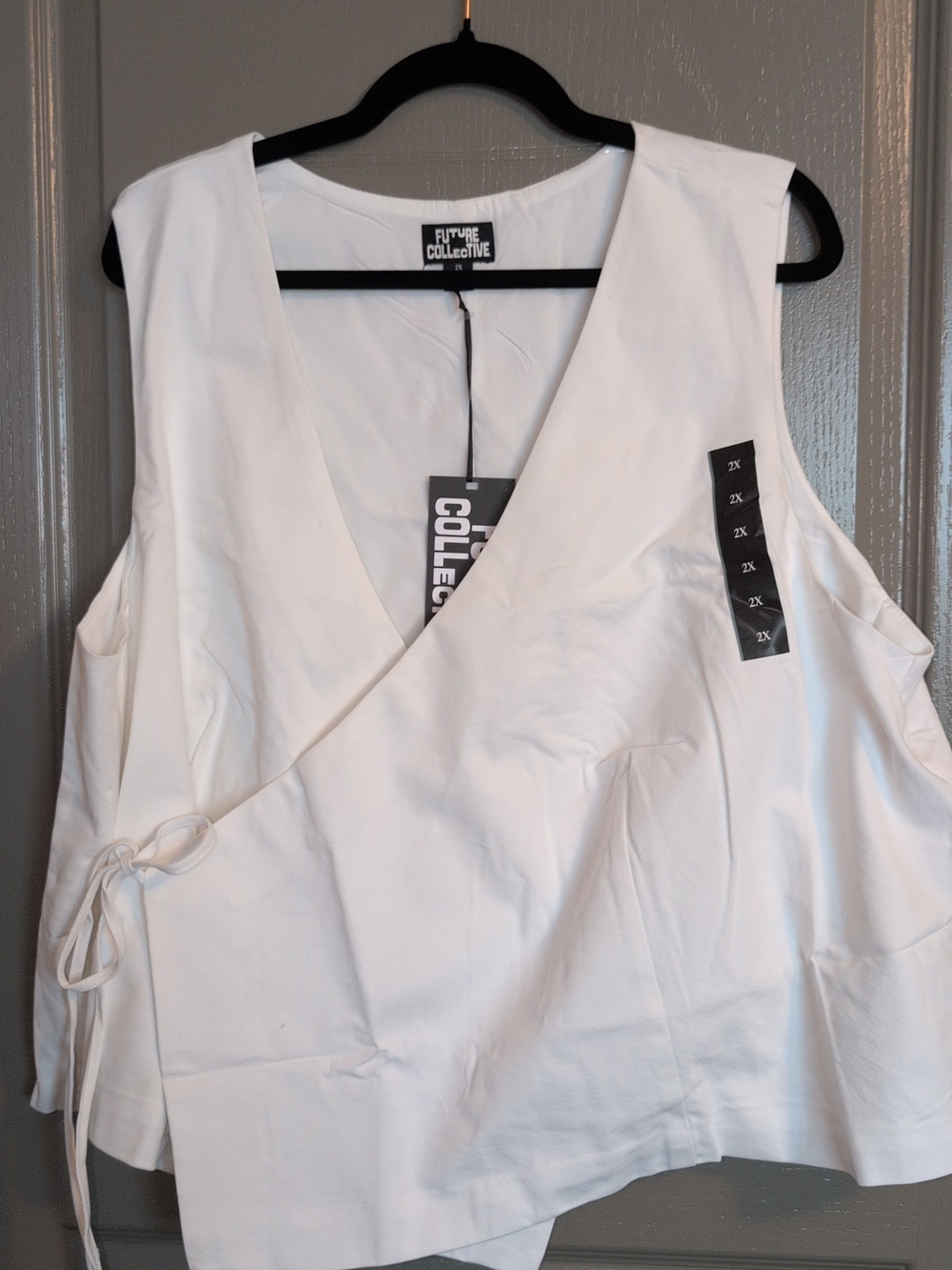 Future Collective Women's White Wrap Tank Top